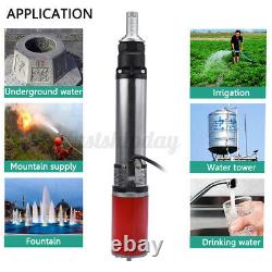 350W Screw Submersible DC 48V/60V 99 FT Water Flow 3-5M³/H Deep Well