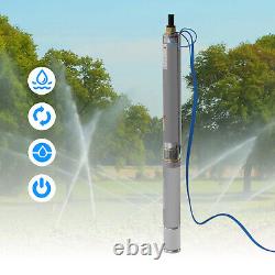 3Deep Well Pump Submersible Pump 0.5HP 16GPM Stainless Borehole Water Pump 110V