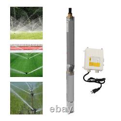 3Deep Well Pump Submersible Pump 0.5HP 16GPM Stainless Borehole Water Pump 110V