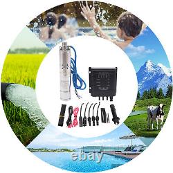 3Inch Solar Submersible Water Pump Deep Well Pump withMPPT Controller DC 36V 400W