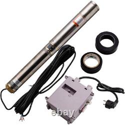 4 1100W Deep Well Submersible Bore Water Pump Stainless Steel + 20m Cable