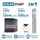 4 1300w 110v Solar Submersible Bore Water Pump 5m3/h 146m Deep Well Brushless