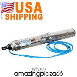 4 1HP 44GPM Submersible Deep Well Pump Stainless Water Pump Head Irrigation USA