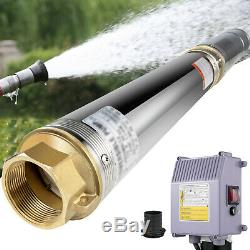 4 220v Water Pump 341ft Deep Well Electric Submersible Pump Stainless Steel