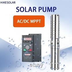 4 380V 15HP 11000W AC/DC Solar Deep Well Submersible Borehole Water Pump MPPT