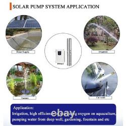 4 380V 15HP 11000W AC/DC Solar Deep Well Submersible Borehole Water Pump MPPT