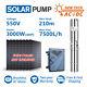 4 Ac/dc Deep Bore Well Solar Water Pump 3kw 4hp Submersible 380v 210m Inverter