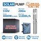 4 Dc Deep Bore Well Solar Water Pump 4kw 5.5hp Submersible Kit 200m Head 11m3/h