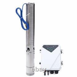 4 DC Deep Well Solar Water Bore Pump Submersible 2hp 110V 4800L/H Ranch Farm