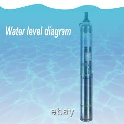 4 Inch 1HP 44GPM 110V Submersible Deep Well Pump With Stainless Water Pump Head