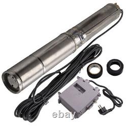 4 inch 370W 55m Borehole Deep Well Submersible Water Stainless Steel 6000L/H