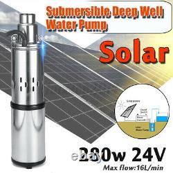 40M 250W 24V 3m³/h Stainless Steel Solar Submersible Water Deep Well Pump Power