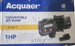 ACQUAER 1HP SHALLOWithDEEP WELL PUMP CAST IRON & CONVERTIBLE WELL DEPTH UP TO 90