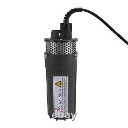 (Black)DC 24V Submersible Pump 230ft Lift Deep Well Water Pump Quick Disconnect