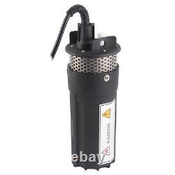(Black)Solar Submersible Water Pump 230ft Lift 6.5L Deep Well Water Pump For