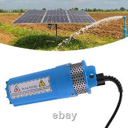 (Blue)Solar Submersible Water Pump 230ft Lift 6.5L Deep Well Water Pump For