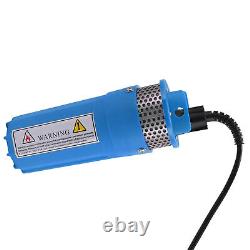 (Blue)Solar Submersible Water Pump 230ft Lift 6.5L Deep Well Water Pump For