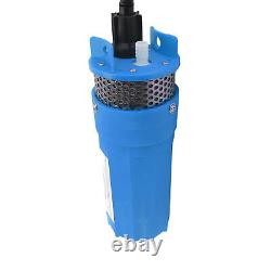 (Blue)Solar Submersible Water Pump 230ft Lift 6.5L Deep Well Water Pump For