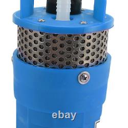 (Blue)Solar Submersible Water Pump 230ft Lift 6.5L Deep Well Water Pump For