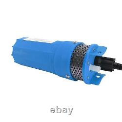 (Blue)Solar Submersible Water Pump 230ft Lift 6.5L Deep Well Water Pump For I GD