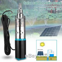 DC 12V 3m³/h Solar Water Pump Submersible Bore Hole Pond Power Deep Well Pump