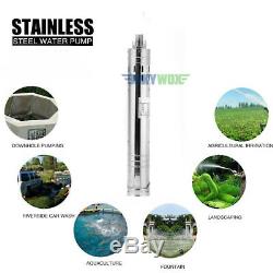 DC 12V Brushless Solar Deep Well Submersible Water Pump 110W, Stainless Steel