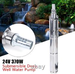 DC 24V 370W Deep Well Submersible Pump Solar Water Pump Stainless Steel Deep Wel