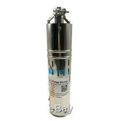 DC 24V PV Brushless Solar Deep Well Submersible Water Pump, 768W, 131.2FT Max Lift