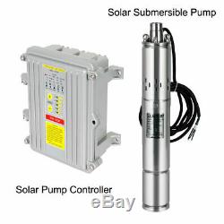 DC 36V Deep Water Well Submersible Pump 1/2HP 3 Inch Solar Screw Pump, Stainless