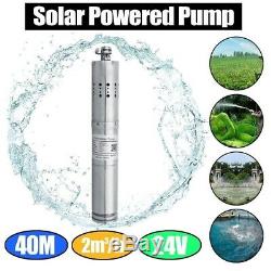 DC24V 2000L / H brushless stainless steel solar water pump diving deep well agri
