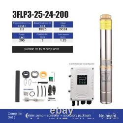 DC24V 200W 3-inch photovoltaic deep well submersible pump for 15m deep water wel