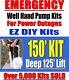 Deep Well Hand Pump For Emergency, Deep Well Hand Pump, 5,000 Kits Sold 125' Lift