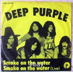 Deep Purple Smoke On The Water 1973 Denmark 7 Very Rare Purple Ps
