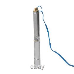 Deep Well Pump 0.33HP Submersible Well Pump 16GPM 110V Deep Well Pump 151ft