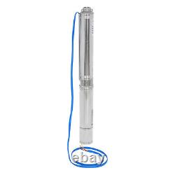 Deep Well Pump Submersible Pump 2 HP 3.86 Stainless Steel Water Pump 110V