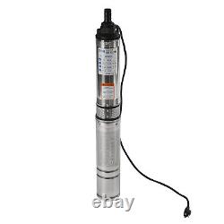 Deep Well Pump157ft Submersible Pump 1/2HP 16GPM Stainless Steel Water Pump 110V