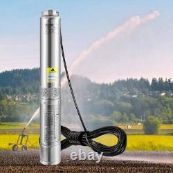 Deep Well Submersible Pump 1.5HP 37 GPM 276 ft. Head Water Pump IP68 with 33 ft