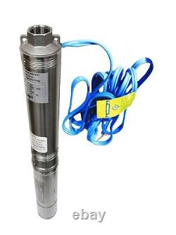 Deep Well Submersible Pump 3.5 1 HP/220V 220 ft Max All S. S Hallmark Industries