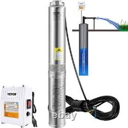 Deep Well Submersible Pump 37GPM 3HP 640 ft. Water Pump With33 ft. Cord 230Volt