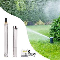 Deep Well Submersible Pump Stainless Steel Farm Ranch Water Pump 1/2HP 110V 370W