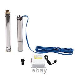 Deep Well Submersible Pump Stainless Steel Farm Ranch Water Pump 1/2HP 110V 370W