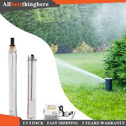 Deep Well Submersible Pump Stainless Steel Farm Ranch Water Pump 1/2HP 110V 370W