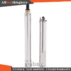 Deep Well Submersible Pump Stainless Steel Farm Ranch Water Pump 1/2HP 110V 370W