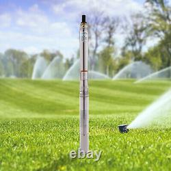 Deep Well Submersible Pump Stainless Steel Farm Ranch Water Pump 1/2HP 110V 370W