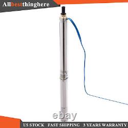 Deep Well Submersible Pump Stainless Steel Farm Ranch Water Pump 1/2HP 110V 370W