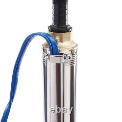 Deep Well Submersible Pump Stainless Steel Farm Ranch Water Pump 1/2HP 110V 370W