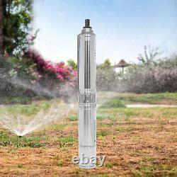 Deep Well Submersible Pump Stainless Steel Water Pump 1HP/0.75KW 110V 3420rpm