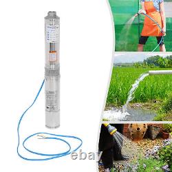 Deep Well Submersible Pump Stainless Steel Water Pump 1HP/0.75KW 110V 3420rpm