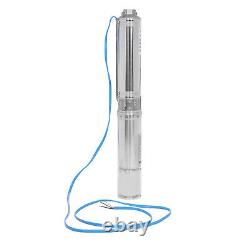 Deep Well Submersible Pump Stainless Steel Water Pump 1HP/0.75KW 110V 3420rpm