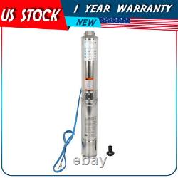 Deep Well Submersible Pump Stainless Steel Water Pump 1HP 115V 30GPM 196.8ft